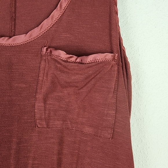 Pure + Good Anthropologie sleeveless top hi-low red rust Size Small - Picture 2 of 9